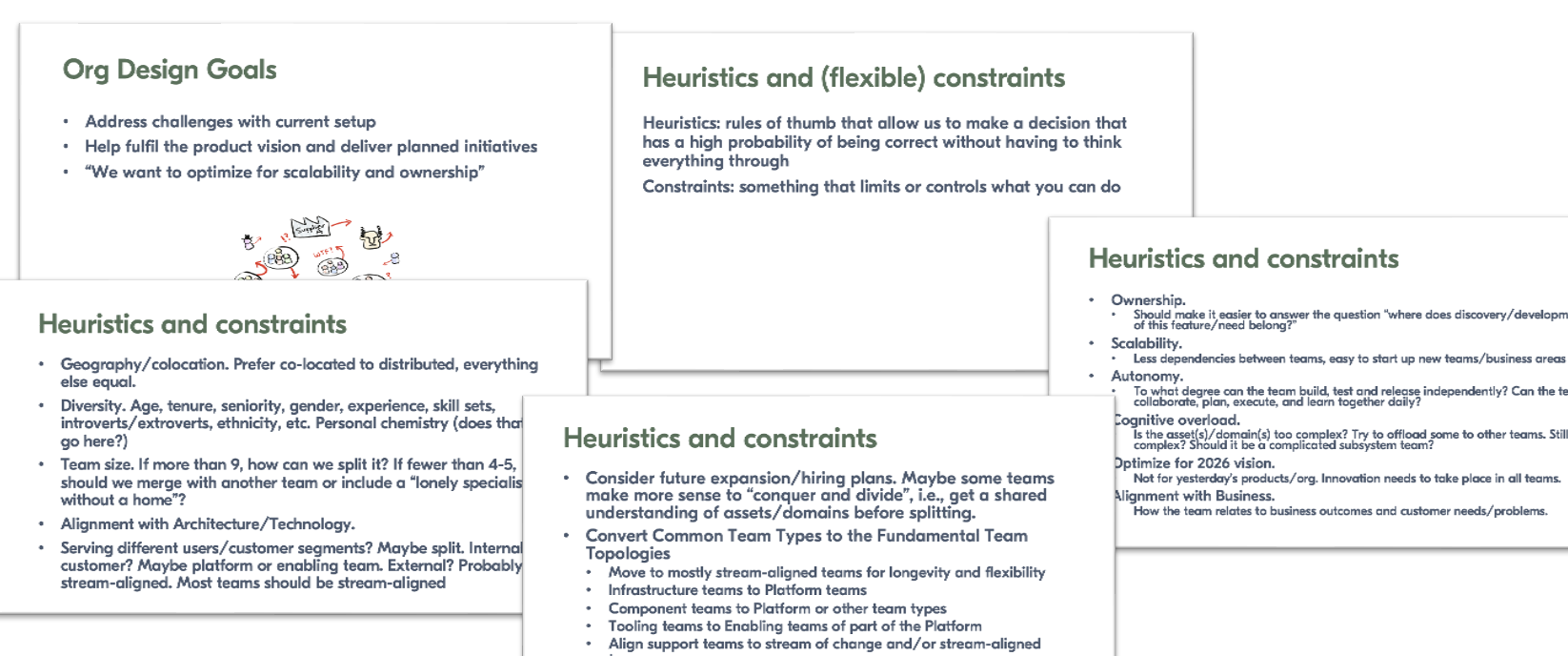 Design goals and heuristics